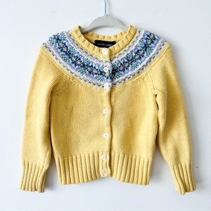 Ralph Lauren Girl's Knit Button Down Cardigan Cotton Silk Wool Blend Size 3T